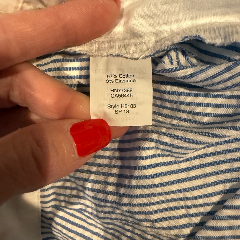 NWOT J. Crew Blue and White Bermuda Shorts - Picture 4 of 4